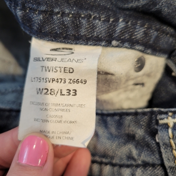 Silver Jeans Women's 28 28/33 Dark Wash Twisted Bootcut Denim - Picture 5 of 11